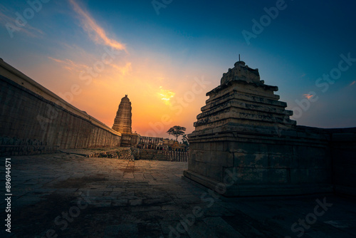 temple si sanphet at sunset photo