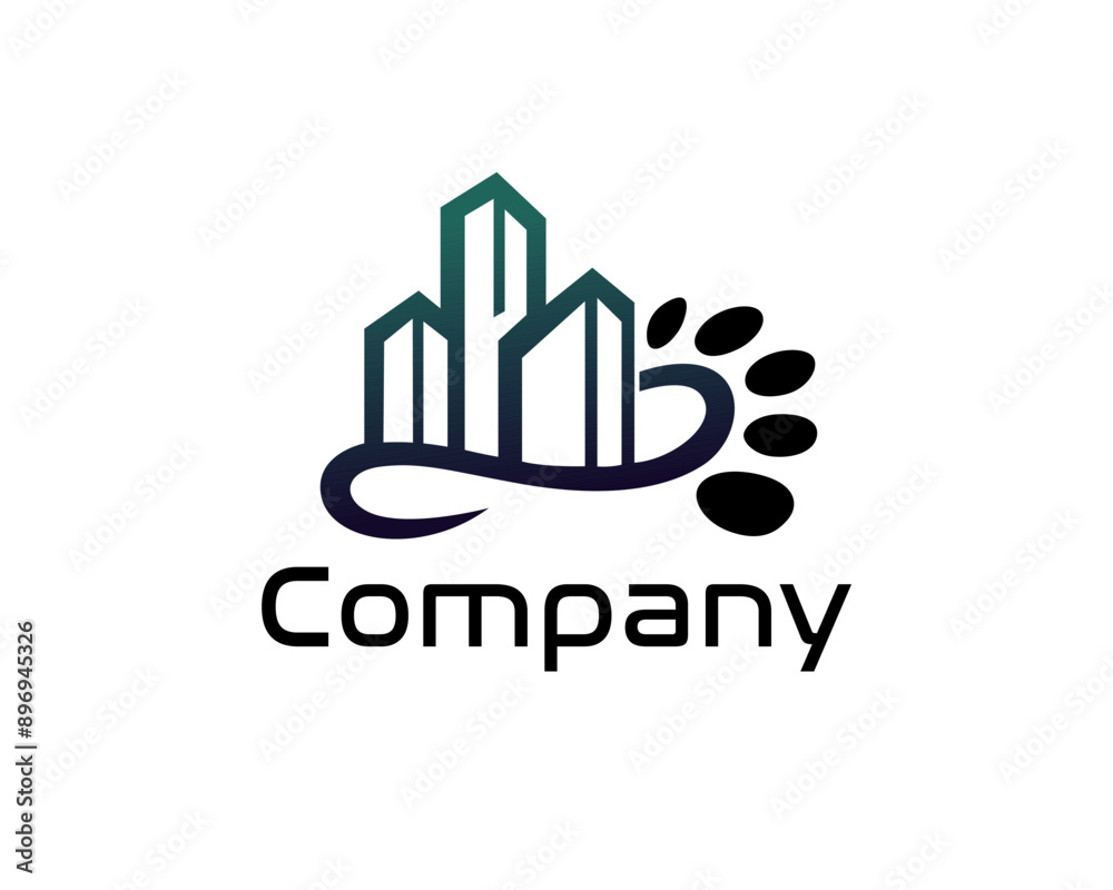property building track logo design template property building track logo design template