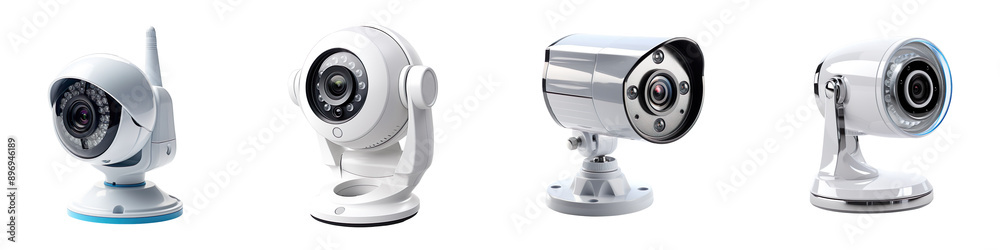 Collection set of internet webcams isolated on transparent background Collection set of internet webcams isolated on transparent background