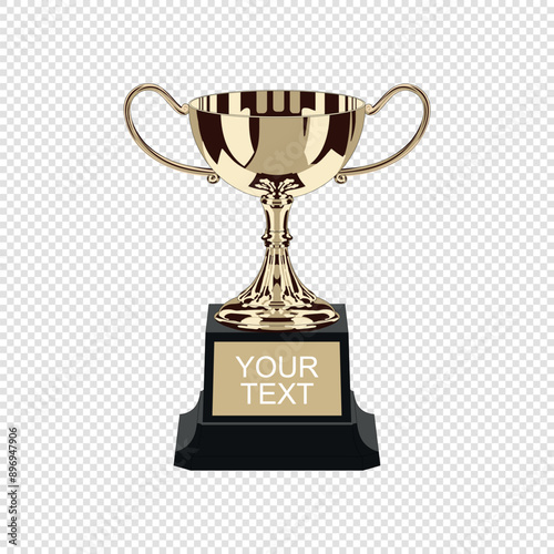 Gold cup with handles