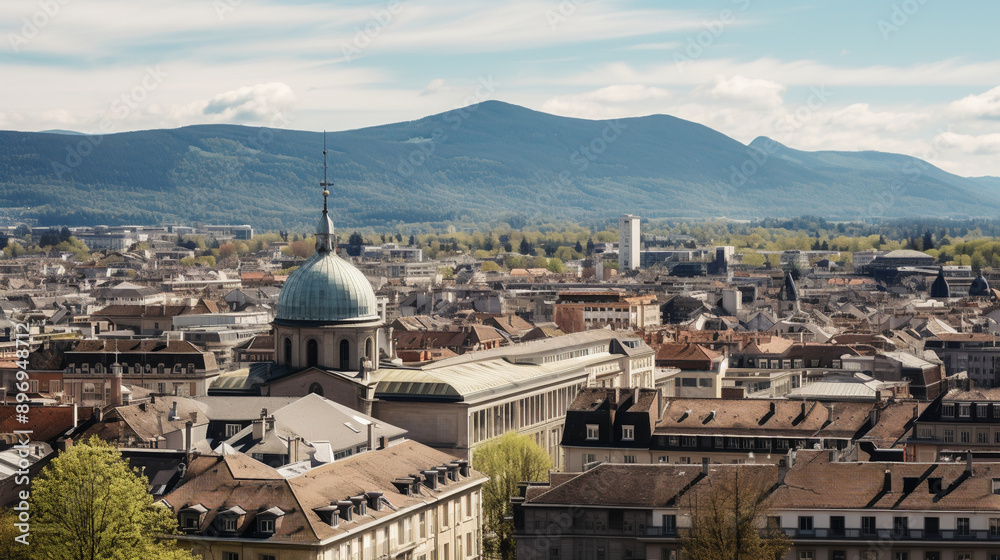 Chambery panoramic view, French architecture. photography. Chambery panoramic view, French architecture. photography.