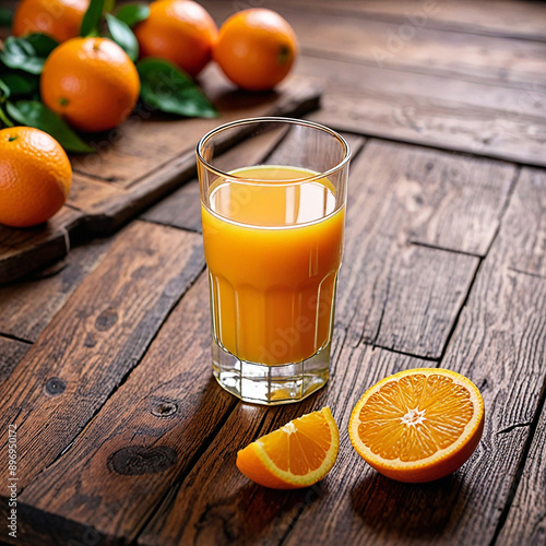 Orange juice on the table