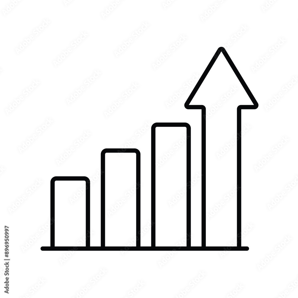 arrow line icon with white background vector stock illustration arrow line icon with white background vector stock illustration