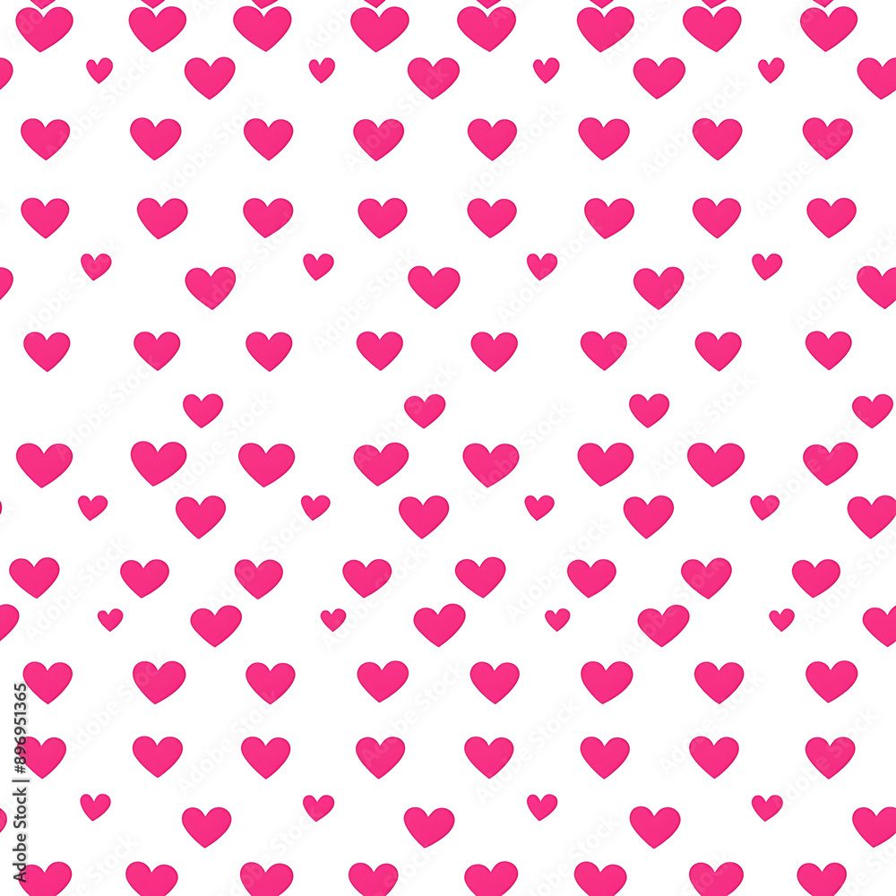 A seamless pattern featuring small pink hearts on a white background. Ideal for Valentine's Day designs, romantic themes, and cute backgrounds A seamless pattern featuring small pink hearts on a white background. Ideal for Valentine's Day designs, romantic themes, and cute backgrounds