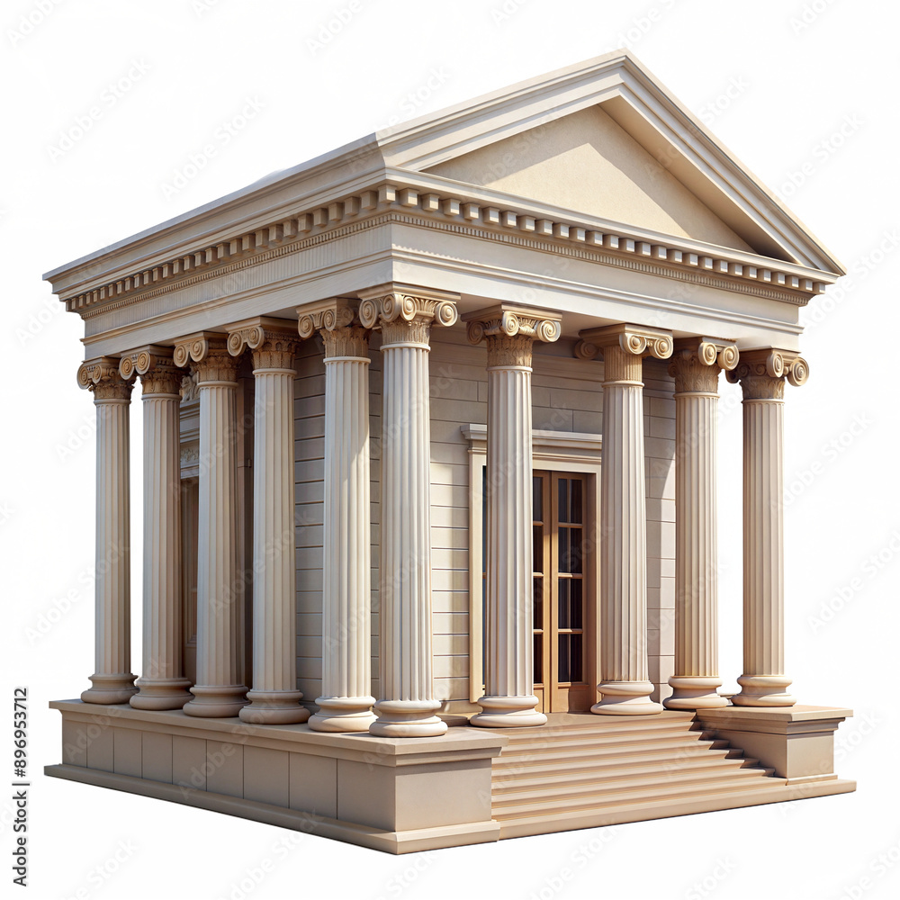 Fototapeta premium Classical bank building, representing traditional financial institutions