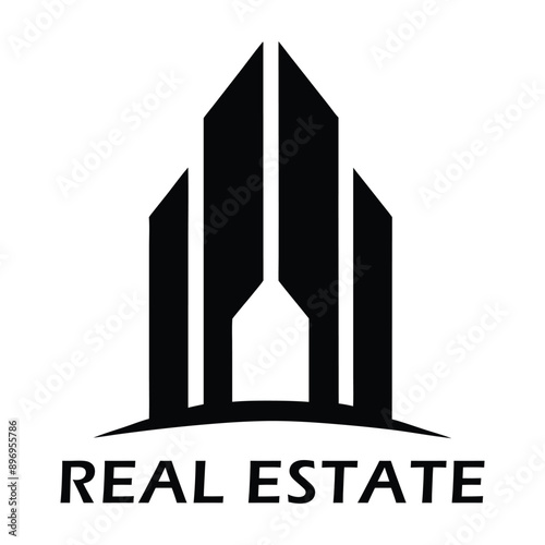 Real Estate Logo, house logo and building logo icon Logo Design. Unique and Modern Real Estate Logo Design. AI Generated