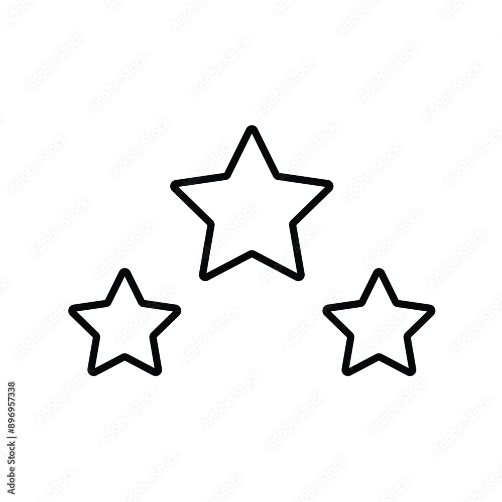 stars line icon with white background vector stock illustration stars line icon with white background vector stock illustration