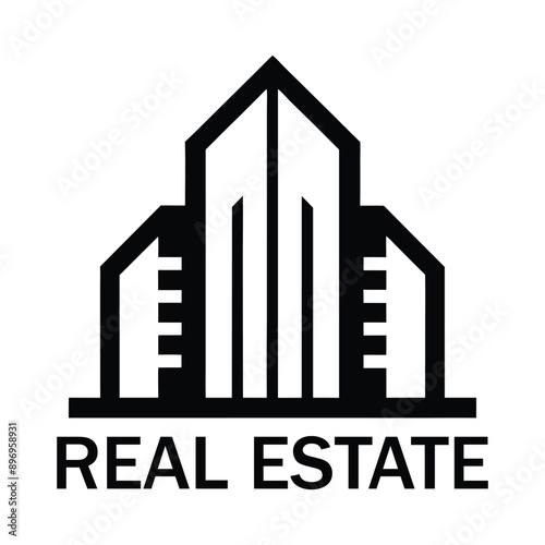 Real Estate Logo, house logo and building logo icon Logo Design. Unique and Modern Real Estate Logo Design. AI Generated