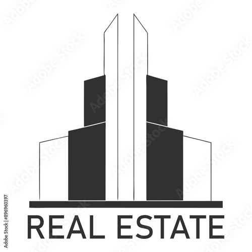 Real Estate Logo, house logo and building logo icon Logo Design. Unique and Modern Real Estate Logo Design. AI Generated