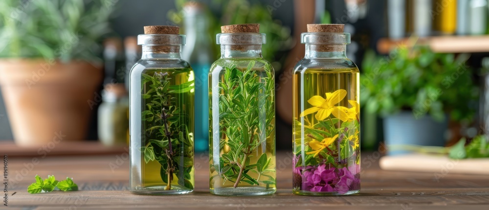 Capturing the Essence of Nature: Wild Herbs Infused in Bottles of Oil Capturing the Essence of Nature: Wild Herbs Infused in Bottles of Oil
