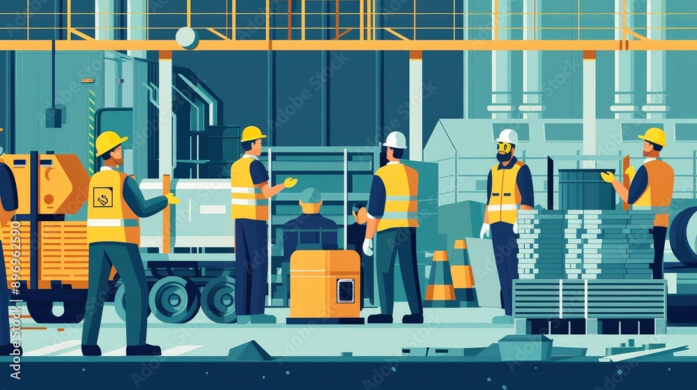 Portray the importance of safety training in industrial settings with images of workers participating in hands-on safety drills and simulations. Portray the importance of safety training in industrial settings with images of workers participating in hands-on safety drills and simulations.