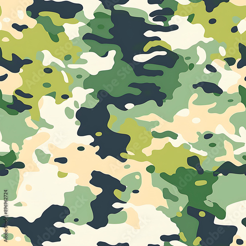 Simple abstract summer camouflage wallpaper seamless pattern.