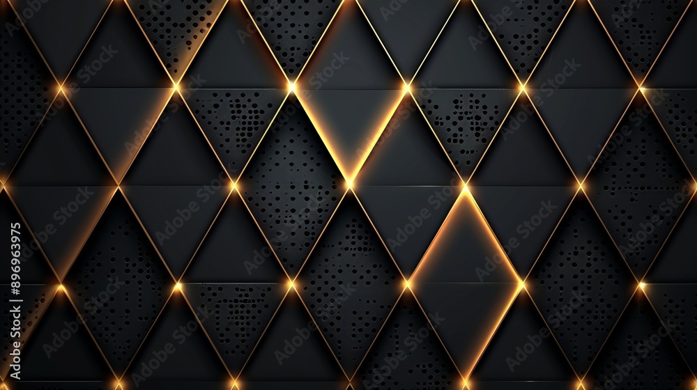 Black And Gold Triangles Abstract Background Black And Gold Triangles Abstract Background