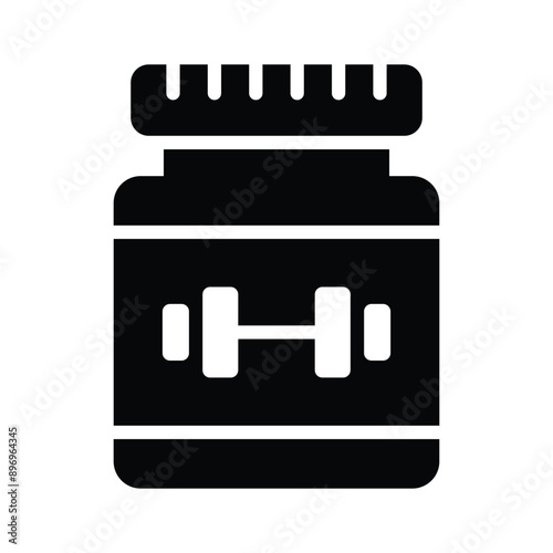 Trendy icon of protein supplement jar, premium vector design