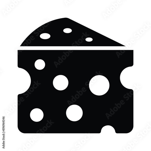 Dairy product, an icon of cheese slice, premium vector