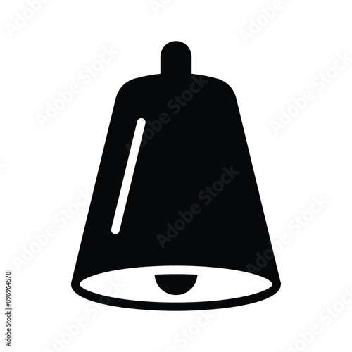 A unique icon of cow bell in modern design style