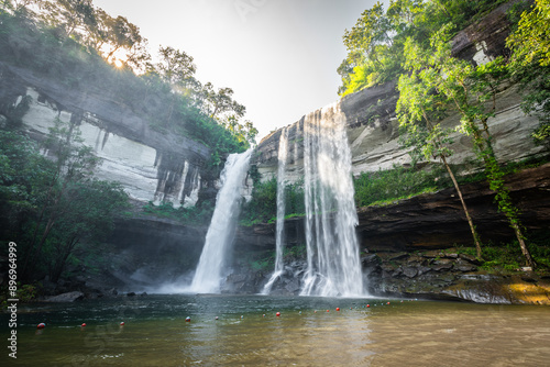 Huai Luang Waterfall at Phu Chong Na Yoi National Park, Ubon Ratchathani, Thailand photo