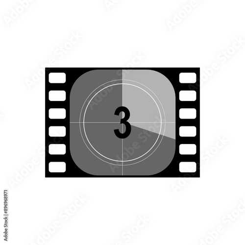 Simple progress movie ribbons or loading timers for web and mobile ui design. Number 3.