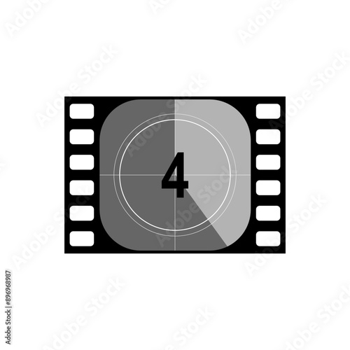 Simple progress movie ribbons or loading timers for web and mobile ui design. Number 4.