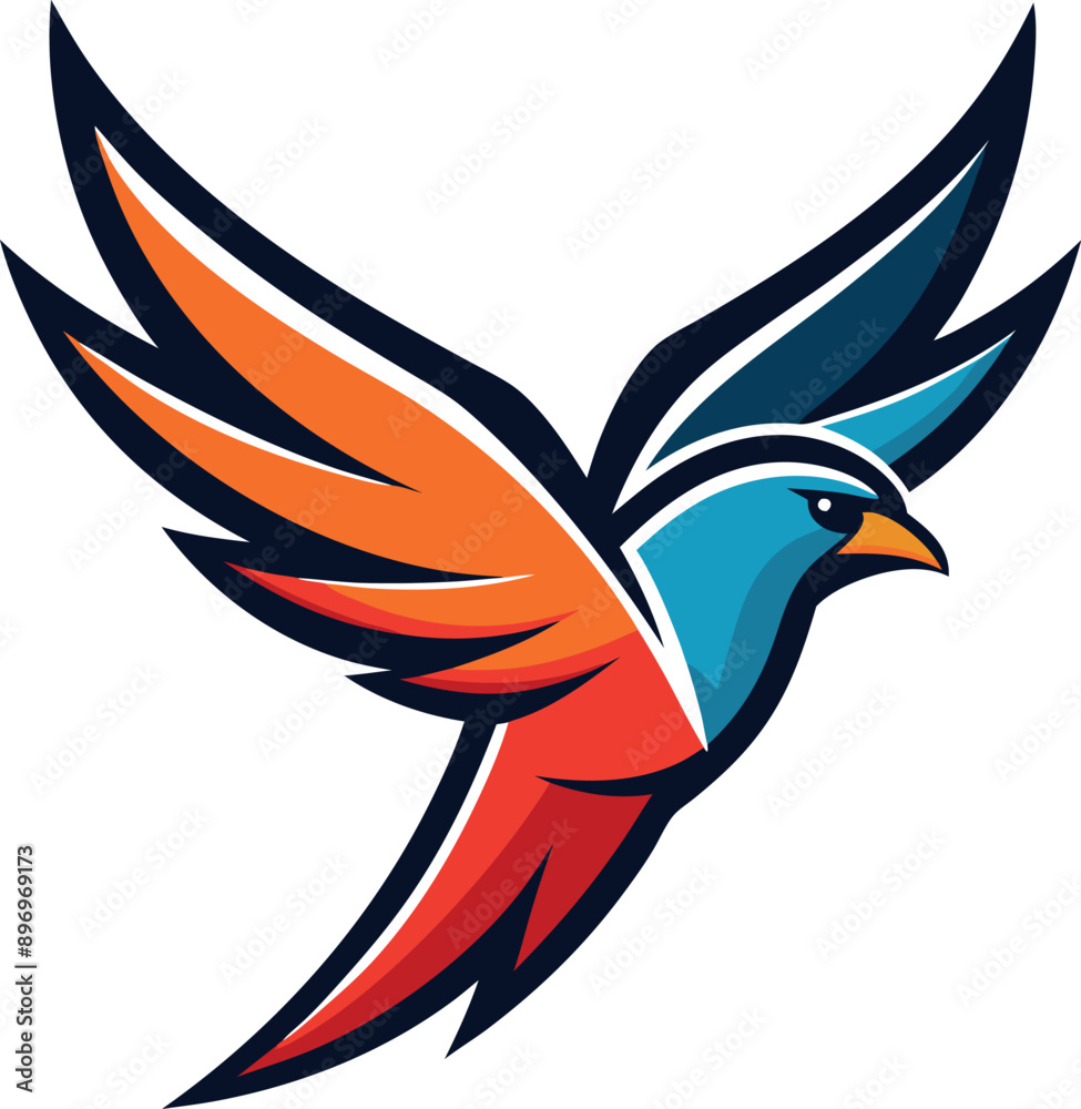 Obraz premium wanderfull flybird heat Vector logo