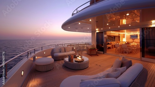 Yacht Deck at Sunset