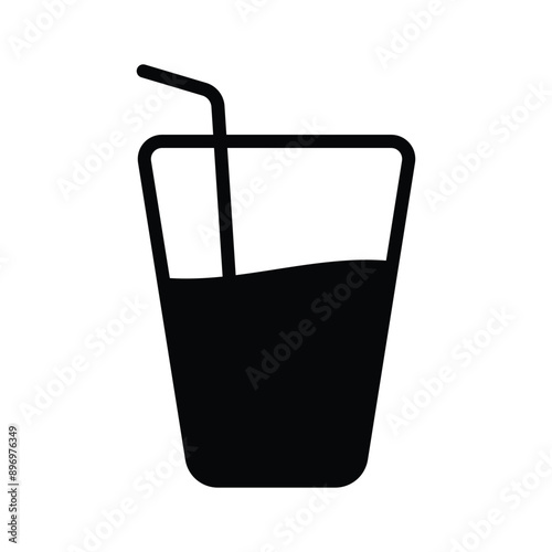 Have a look at this amazing icon of milk glass, trendy vector