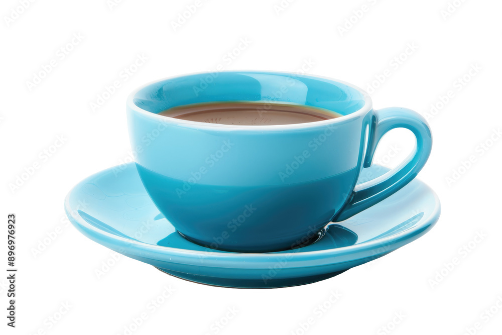 Azure Coffee Cup, Isolated on White Background Azure Coffee Cup, Isolated on White Background