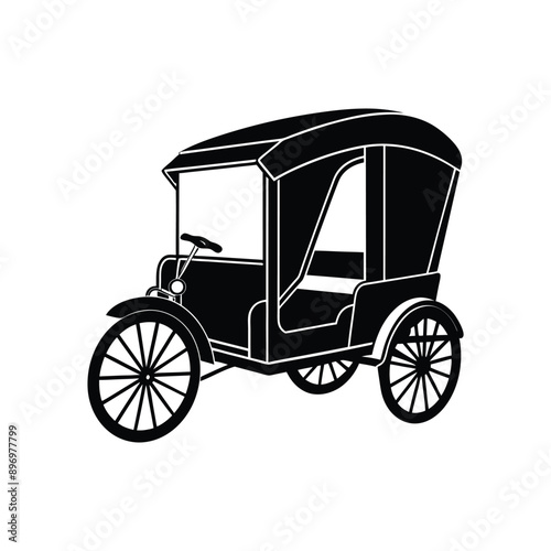 rickshaw silhouette 