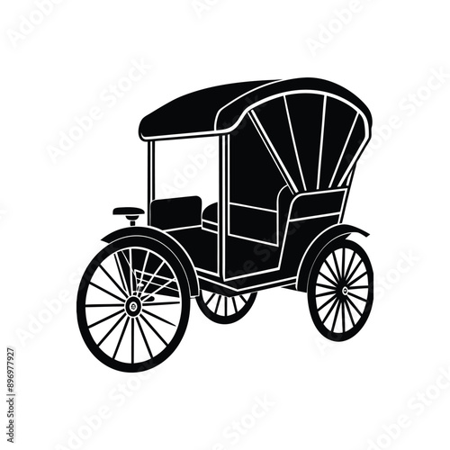 rickshaw silhouette 