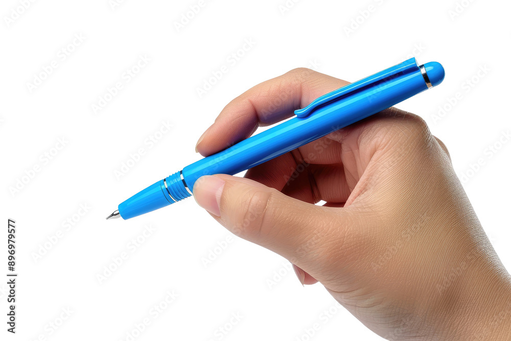 Person Holding Blue Pen Person Holding Blue Pen