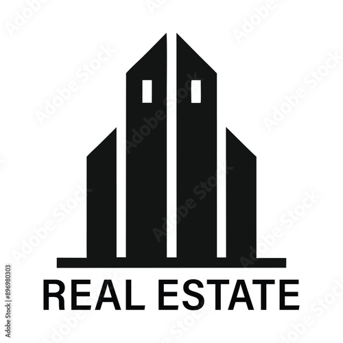 Real Estate Logo, house logo and building logo icon logo. Unique and Creative Logo design. AI Generated.