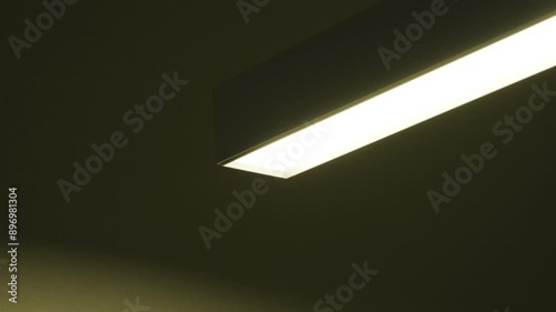 General LED lights installed in homes are turned on and off. Repeat 2 times