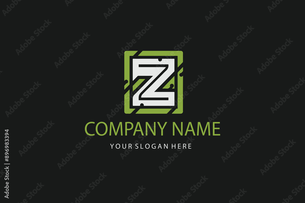 Monogram Letter Z Geometric Square Business Company Stock Vector Logo Design Template Monogram Letter Z Geometric Square Business Company Stock Vector Logo Design Template