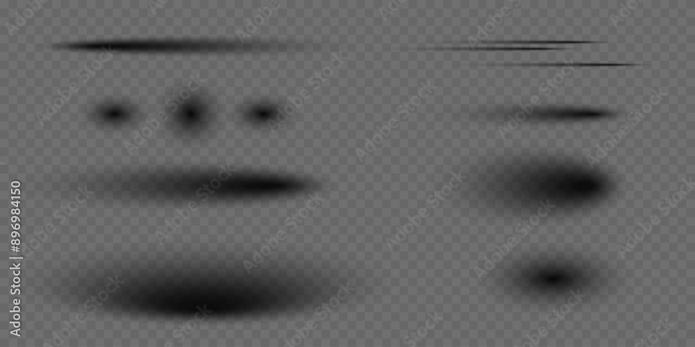
Realistic collection of shadows on a transparent background. Vector EPS 10