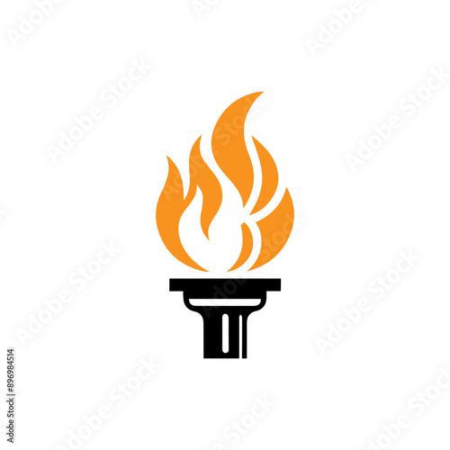 olympic torch icon Vector illustration