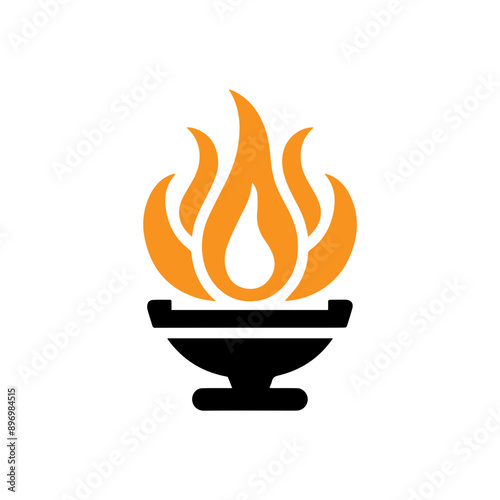 olympic torch icon Vector illustration