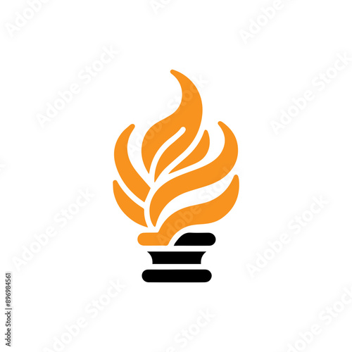olympic torch icon Vector illustration