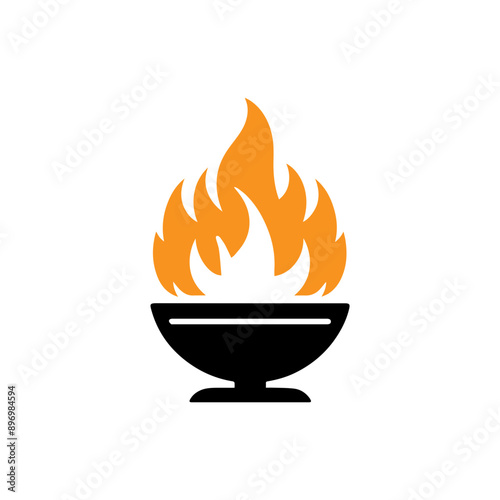 olympic torch icon Vector illustration
