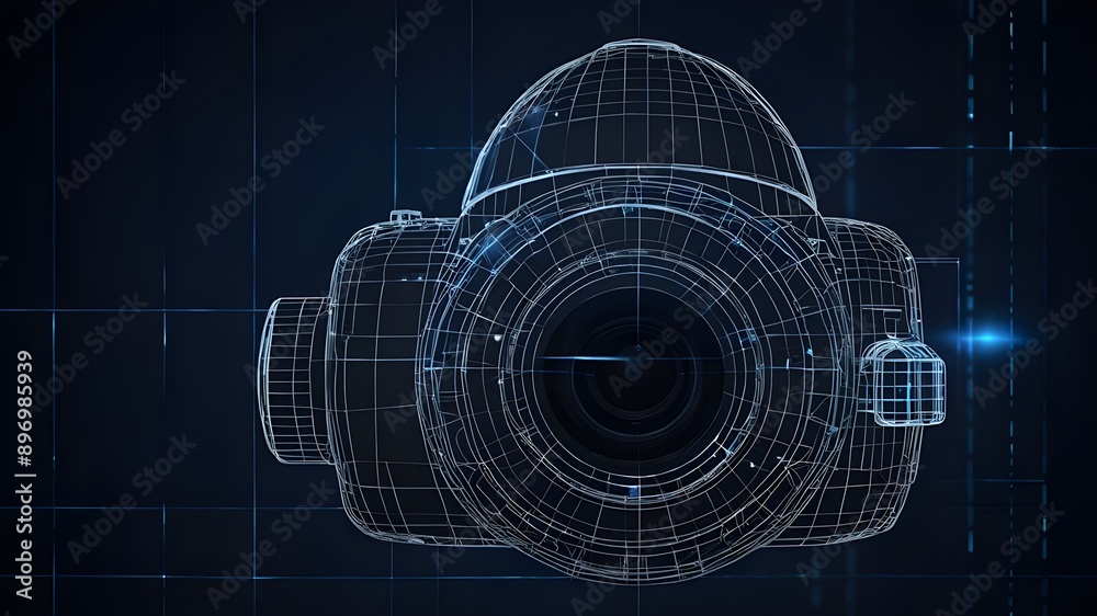 Fototapeta premium New digital camera with background