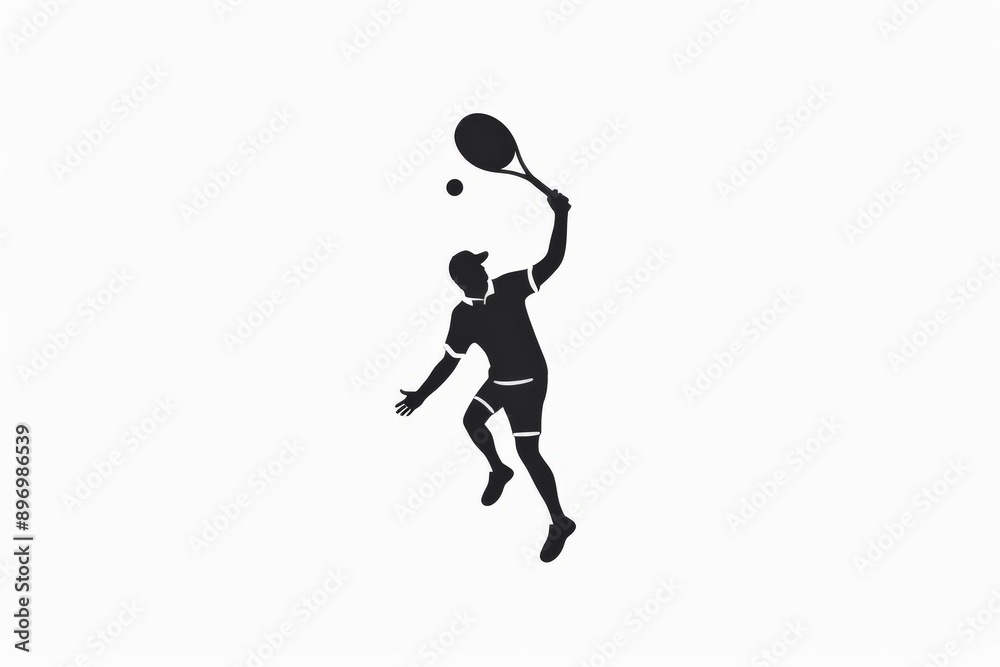 A silhouette capturing a tennis player making a powerful serve mid-air, highlighting the athleticism and skill required in the game of tennis. A silhouette capturing a tennis player making a powerful serve mid-air, highlighting the athleticism and skill required in the game of tennis.