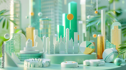 Green city, wallpaper, controlled growth and environmental protection