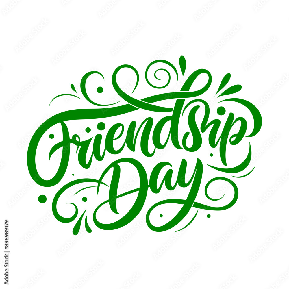 A Calligraphy of friendship day written on a white background A Calligraphy of friendship day written on a white background
