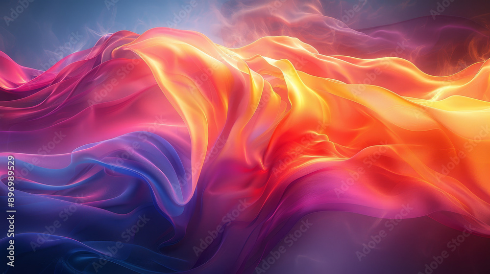 Abstract flowing fabric in vibrant colors Abstract flowing fabric in vibrant colors