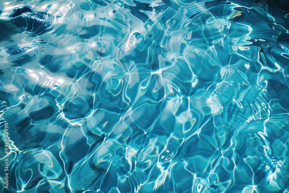 Sunlight Dances Across Ripples in a Sparkling Blue Water Expanse - Generative AI Sunlight Dances Across Ripples in a Sparkling Blue Water Expanse - Generative AI