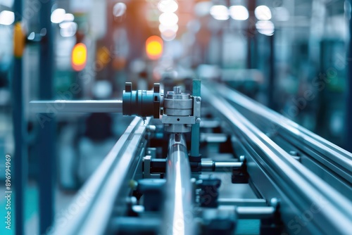 Wallpaper Mural A manufacturing factory with hightech equipment, featuring advanced machinery and automated systems, banner, with copy space Torontodigital.ca