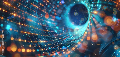 Futuristic tapestry by AI portrays the interconnected nature of HR and culture.