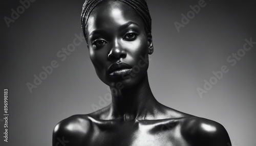 Black Female | Wide Angle | Up Close | Black and White | Photo