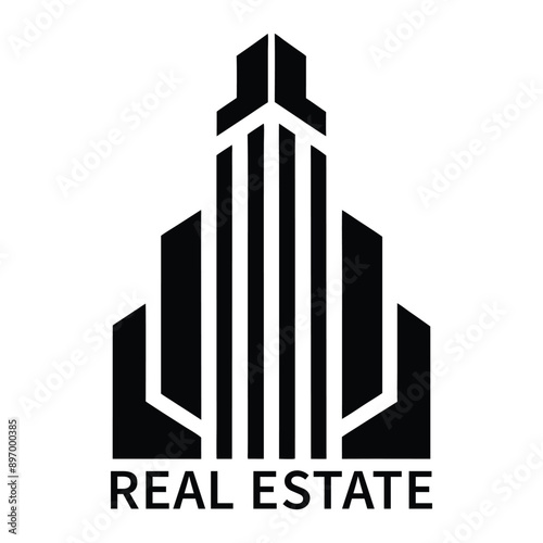 Real Estate Logo Design. Unique and Modern Logo Design. Vector Logo. Real Estate Logo, house logo and building logo icon. AI Generated 