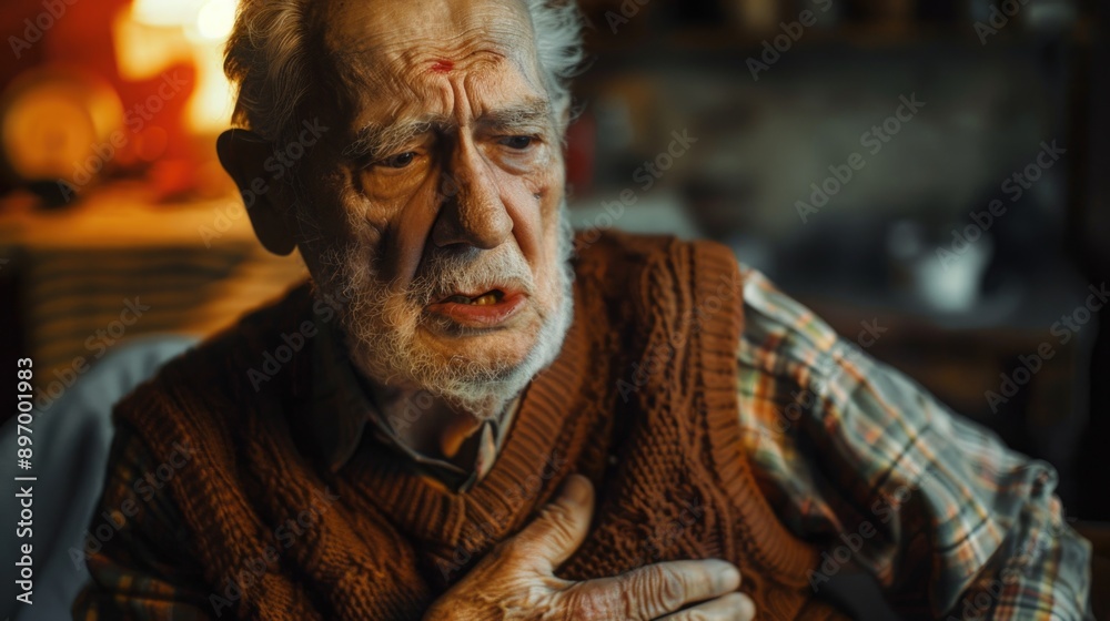 A grumpy old man with a white beard and mustache, contemplating or expressing deep sorrow or emotional pain. The background suggests an aged interior, enhancing the vintage feel of the image. A grumpy old man with a white beard and mustache, contemplating or expressing deep sorrow or emotional pain. The background suggests an aged interior, enhancing the vintage feel of the image.