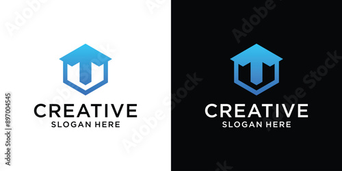 Boost arrow startup success fast speed technology logo design template abstract